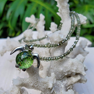 Kalele on Green Apatite Gemstone Necklace | The Honu Collection by Amy Wakingwolf 
