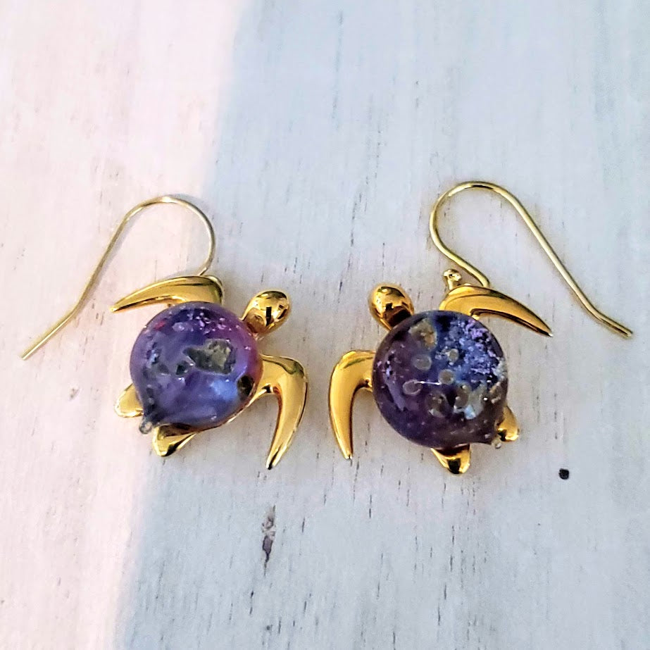 Malama Dangle Earrings | The Honu Collection by Amy Wakingwolf 