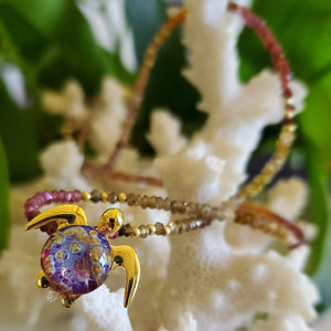 Malama on Tundra Sappire Gemstone Necklace | The Honu Collection by Amy Wakingwolf 